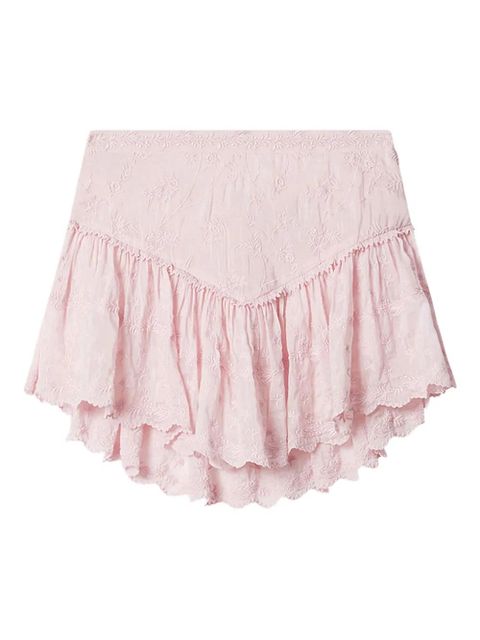 ISABEL MARANT x Zoelia embroidered ruffled skirt - Pink - zdjęcie produktu nr 1