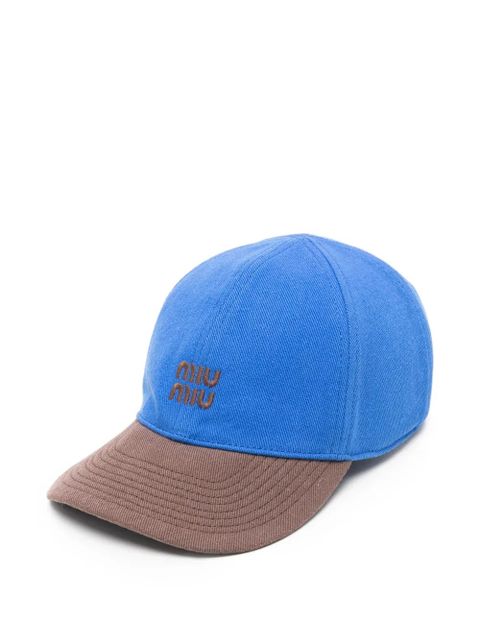 Miu Miu Drill baseball cap - Blue - zdjęcie produktu nr 1