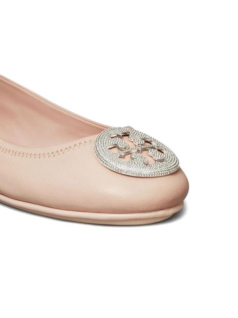 Tory Burch Minnie Travel leather ballerina shoes - Pink