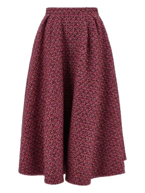 Alessandra Rich sequin-embellished tweed midi skirt - Pink - zdjęcie produktu nr 1
