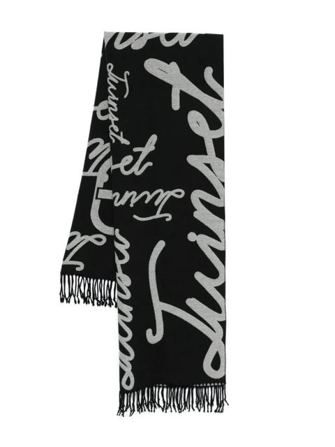 TWINSET fringed scarf - Black - zdjęcie produktu nr 1