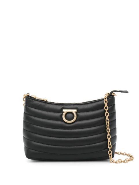 Ferragamo Gancini-plaque shoulder bag - Black - zdjęcie produktu nr 1