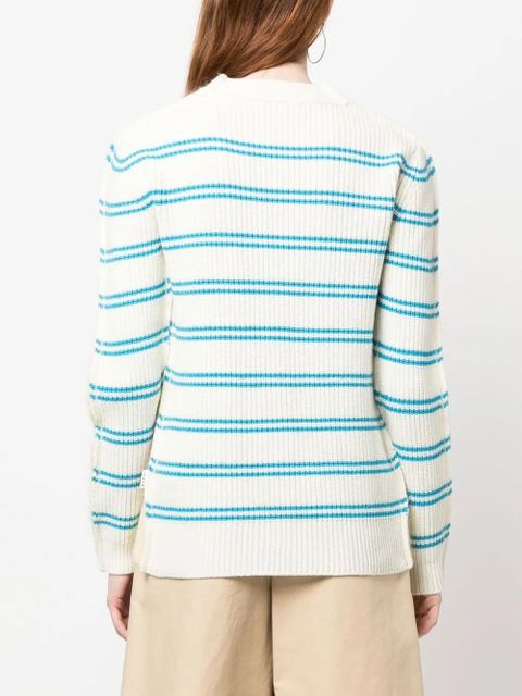 Marni stripe-pattern cardigan - Yellow