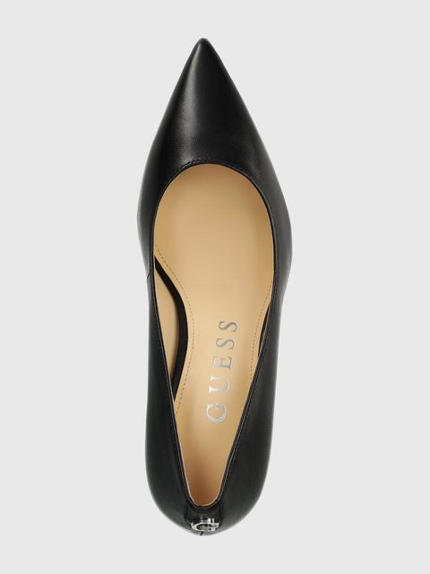 Guess szpilki skórzane BRAVO4 kolor czarny FLPBV4 LEA08