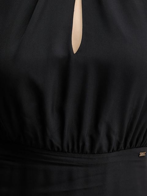 Armani Exchange sukienka kolor czarny midi rozkloszowana XW001025 AF16122 - zdjęcie produktu nr 2