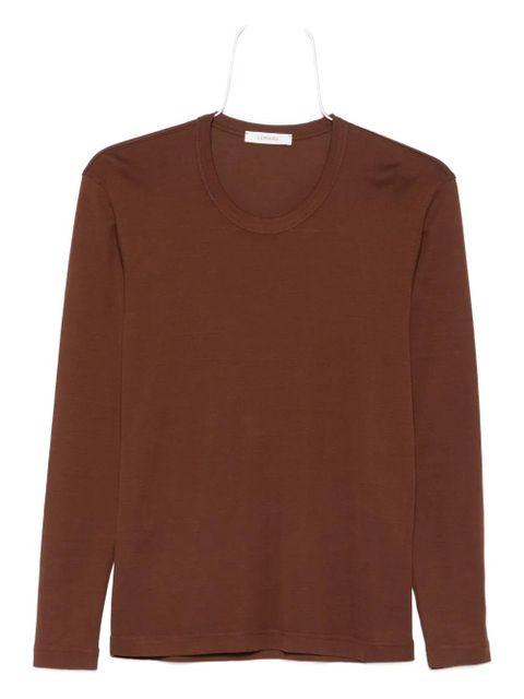 LEMAIRE long-sleeve cotton T-shirt - Brown