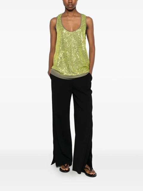 PINKO Canotta sequin-embellishment top - Green - zdjęcie produktu nr 2