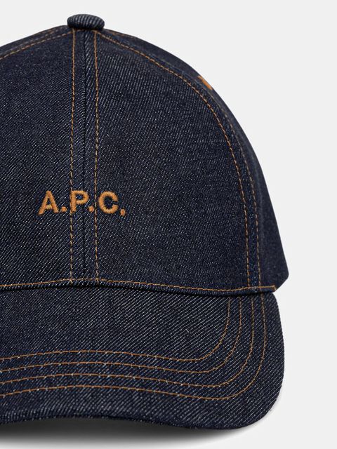 A.P.C. czapka z daszkiem jeansowa CASQUETTE THAIS - zdjęcie produktu nr 1