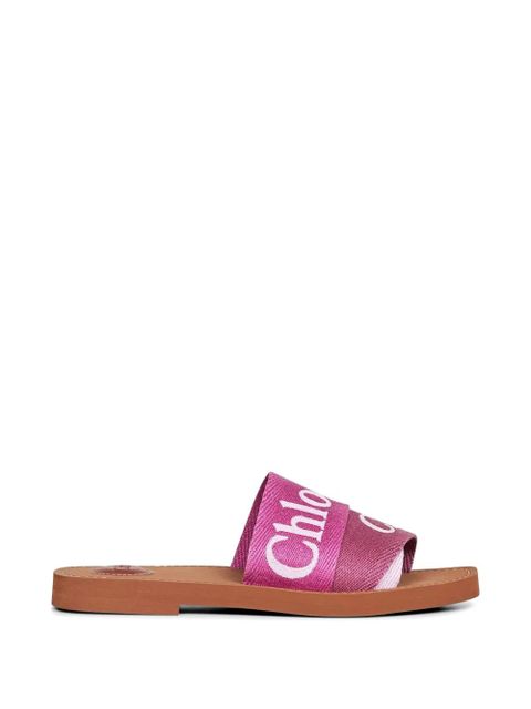Chloé logo-print sandals - Pink - zdjęcie produktu nr 1