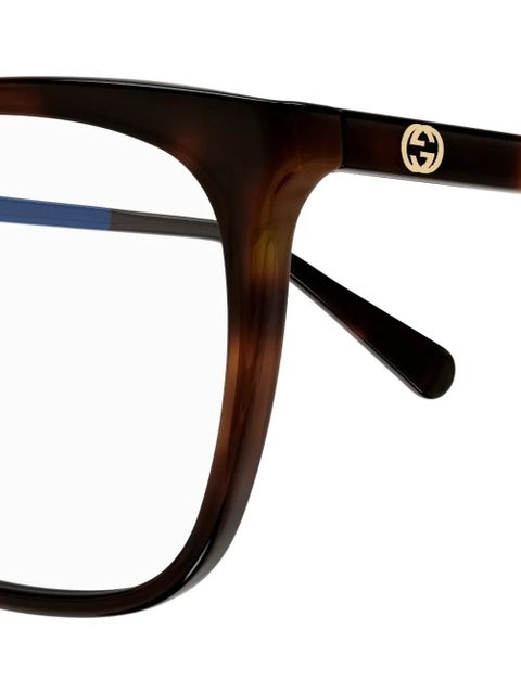 Gucci Eyewear rectangle-frame glasses - Brown