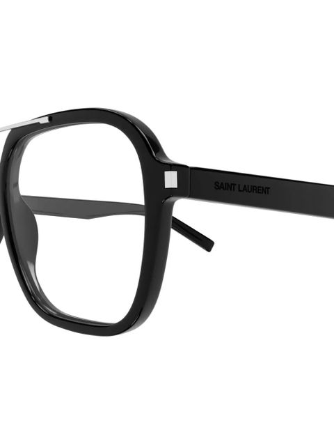Saint Laurent Eyewear pilot-frame double-bridge glasses - Black