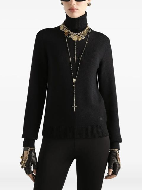 Dolce & Gabbana turtleneck ribbed jumper - Black - zdjęcie produktu nr 2