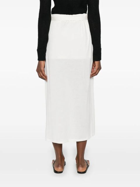 TOTEME tie-waist midi skirt - Neutrals
