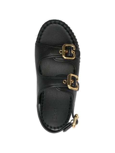 Chloé Nama buckle flatform heeled sandals - Black