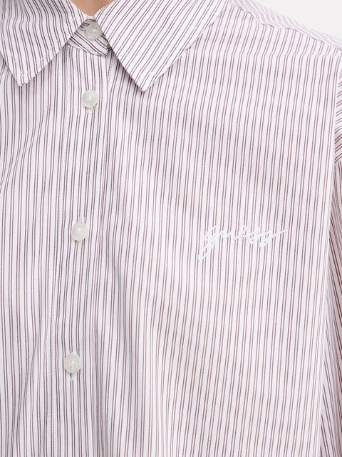 Guess koszula bawełniana LAURIANE damska kolor różowy regular z kołnierzykiem klasycznym W5YH47 WHD10