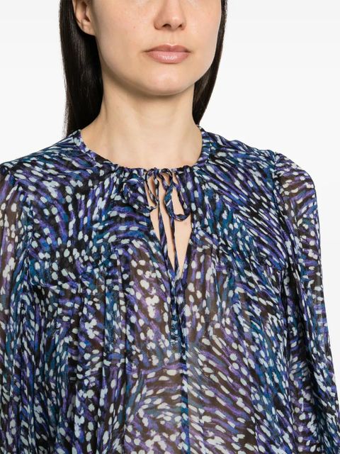 MARANT ÉTOILE Daytonea georgette blouse - Blue