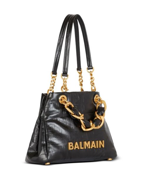 Balmain small 1945 Soft leather tote bag - Black - zdjęcie produktu nr 2