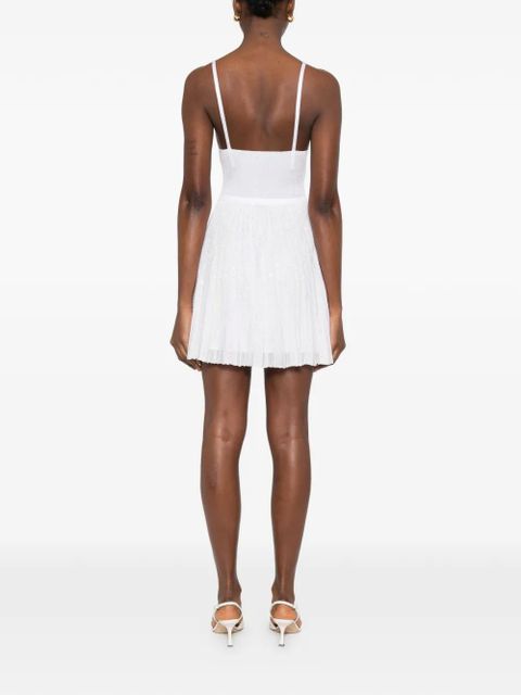 Missoni cut-out pleated mini dress - White