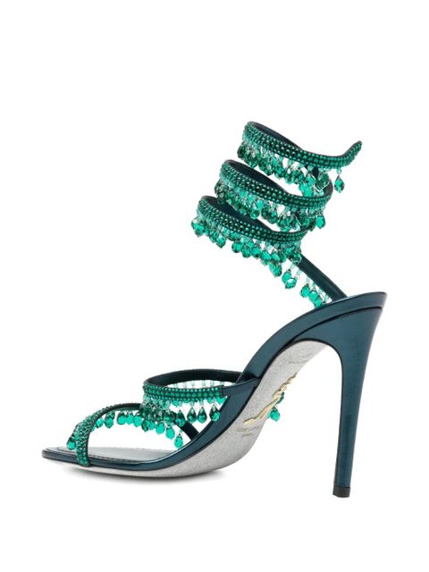 René Caovilla 100mm Chandelier sandals - Green