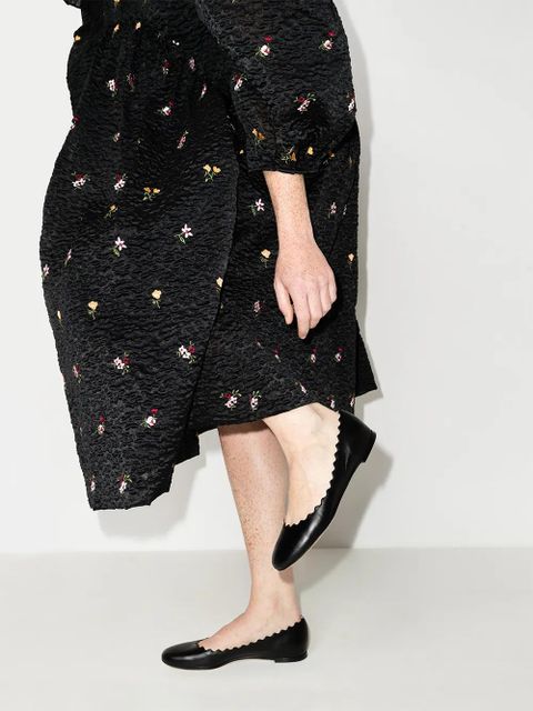 Chloé Lauren leather ballerina shoes - Black