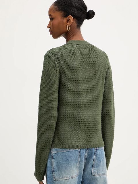 Morgan kardigan damski kolor zielony lekki MVRAC