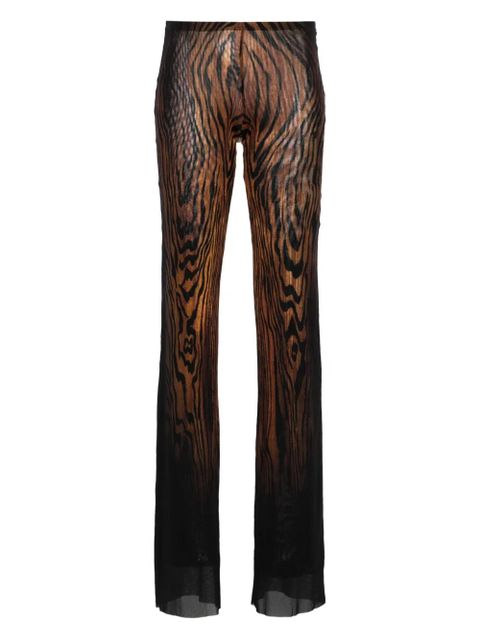 Jean Paul Gaultier abstract-pattern print trousers - Black - zdjęcie produktu nr 1