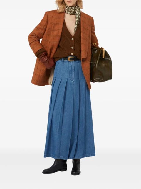 Weekend Max Mara diamond-pattern cable-knit cardigan - Brown - zdjęcie produktu nr 2