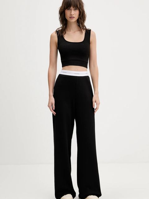 Calvin Klein Underwear spodnie dresowe bawełniane kolor czarny gładkie LV00QS7518