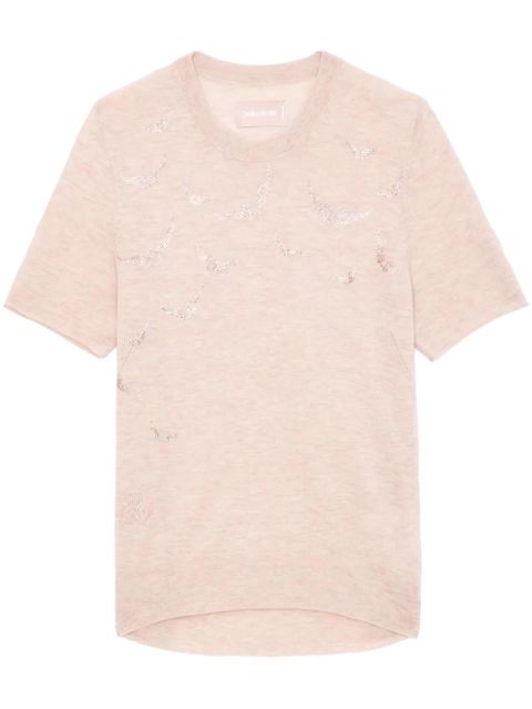 Zadig&Voltaire Ida crystals cashmere top - Neutrals - zdjęcie produktu nr 1