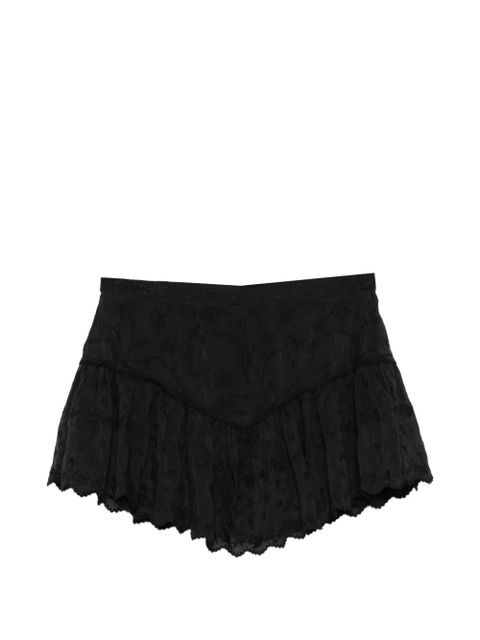 ISABEL MARANT Zoelia floral embroidered shorts - Black - zdjęcie produktu nr 1