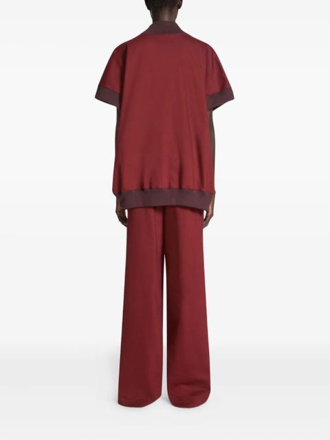 DRIES VAN NOTEN dart-detailing track pants - Red