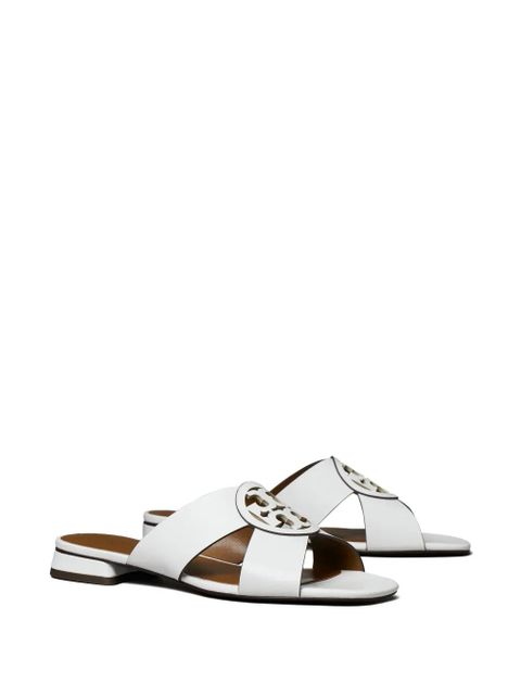 Tory Burch Miller cross-strap flat sandals - White