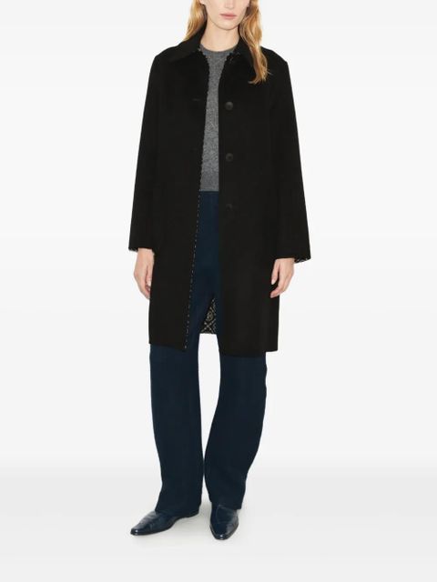 Tory Burch jacquard monogram wool coat - Black - zdjęcie produktu nr 2