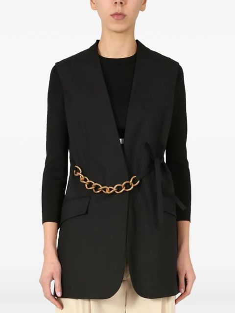 Givenchy chain-detail sleeveless blazer - Black - zdjęcie produktu nr 1
