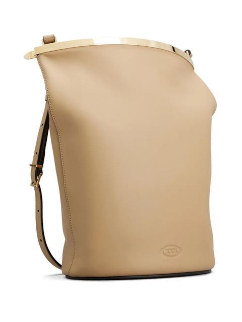 Tod's leather bucket bag - Neutrals