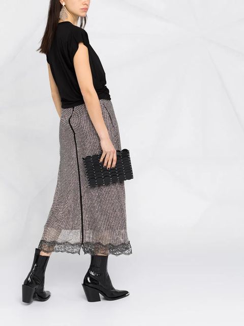 Rabanne side-wrap T-shirt - Black