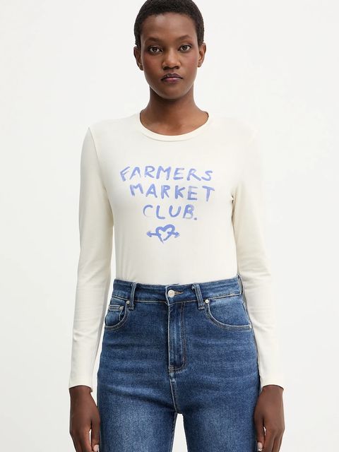 Weekend Max Mara longsleeve ALIAS kolor beżowy 2525946042600 - zdjęcie produktu nr 1