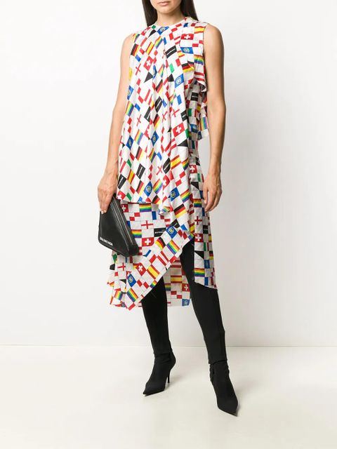 Balenciaga printed silk dress - White - zdjęcie produktu nr 2