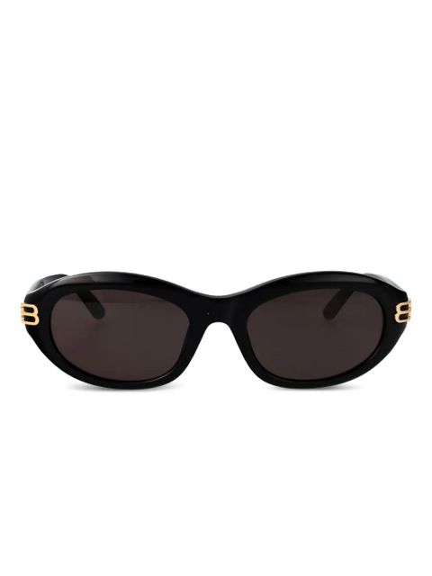 Balenciaga Eyewear logo oval-frame sunglasses - Black - zdjęcie produktu nr 1