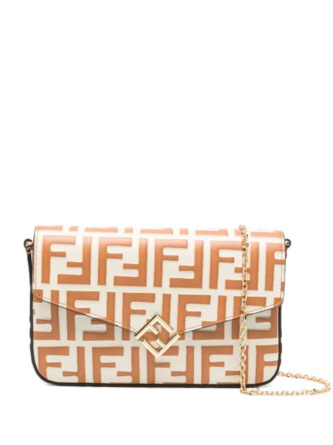 FENDI FF Diamonds flap crossbody bag - Neutrals - zdjęcie produktu nr 1