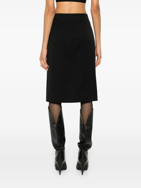 Givenchy 4G Liquid-detail wool skirt - Black