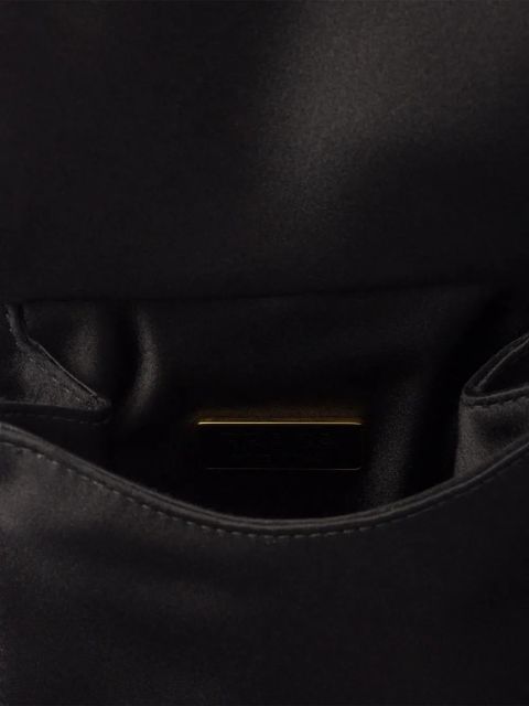 Prada mini logo-lettering shoulder bag - Black