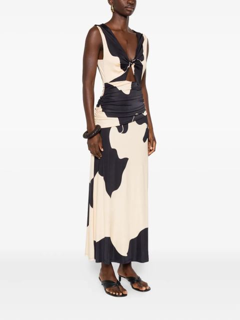 Johanna Ortiz Horizonte Mistico midi dress - Neutrals