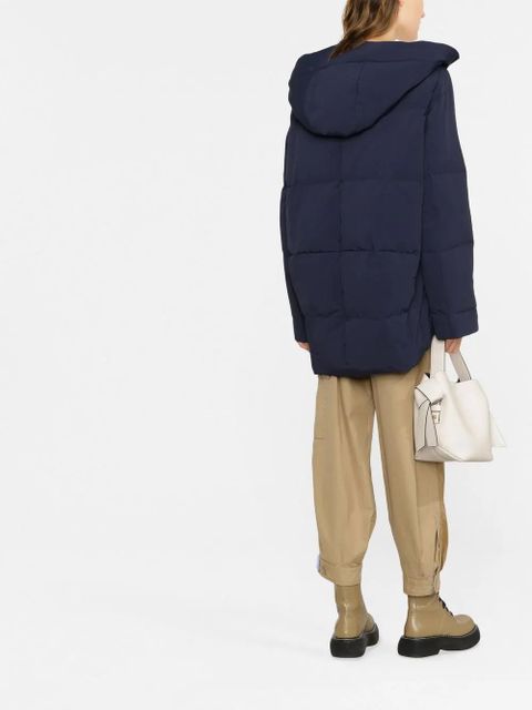 Jil Sander padded zip-fastening coat - Blue