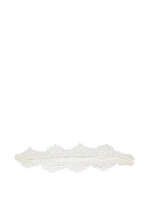 Jennifer Behr Emeline lace headwrap - White - zdjęcie produktu nr 1