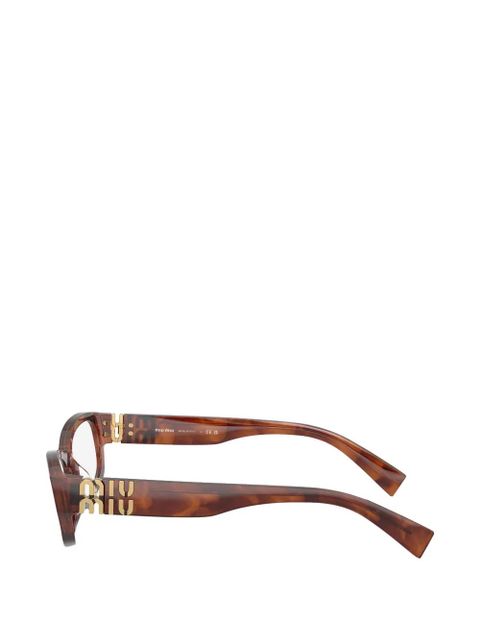 Miu Miu Eyewear logo-detail glasses - Brown