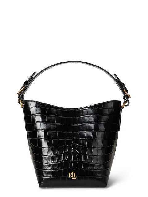 Lauren Ralph Lauren torebka skórzana kolor czarny 431980189 - zdjęcie produktu nr 1