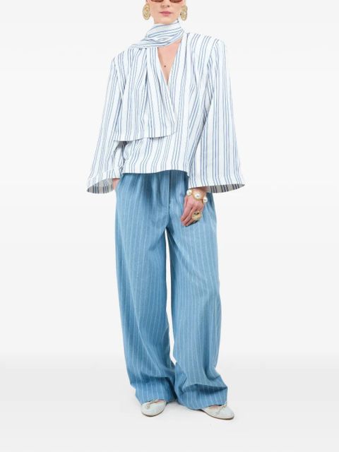 Rowen Rose striped scarf shirt - White - zdjęcie produktu nr 2