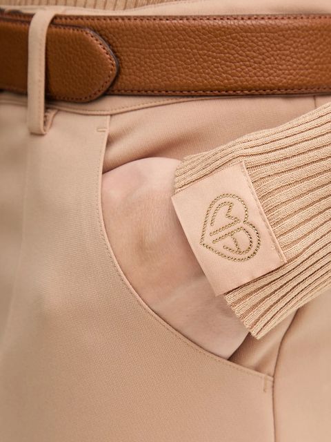 Marc Aurel longsleeve kolor beżowy z golfem 8895-8001-82020