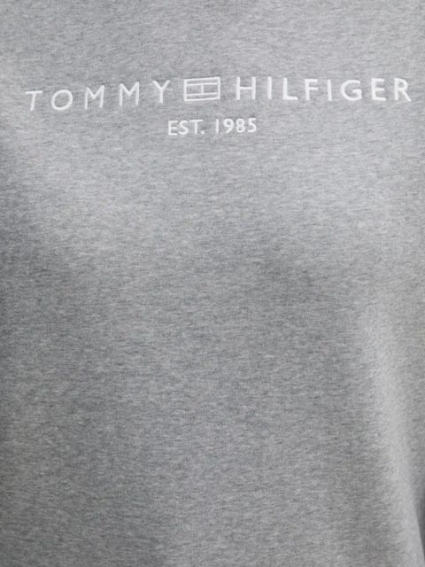 Tommy Hilfiger bluza damska kolor szary z kapturem z aplikacją WW0WW43598